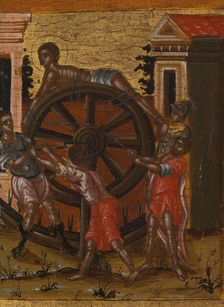 Saint George slaying the dragon and scenes from his life, between 1700 and 1750. Creator: Cretan School