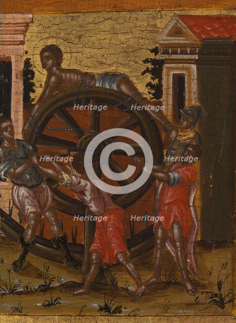 Saint George slaying the dragon and scenes from his life, between 1700 and 1750. Creator: Cretan School.