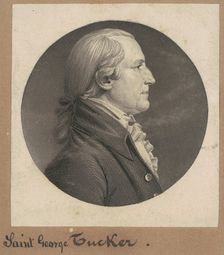 Saint George Tucker, 1807-1808. Creator: Charles Balthazar Julien Févret de Saint-Mémin