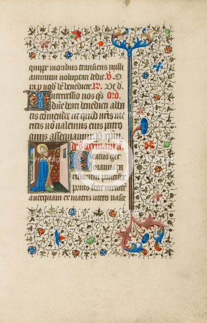 Saint Germain as a Bishop; Book of Hours, about 1440-1450. Creator: Workshop of the Bedford Master.