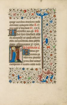 Saint Germain as a Bishop; Book of Hours, about 1440-1450. Creator: Workshop of the Bedford Master
