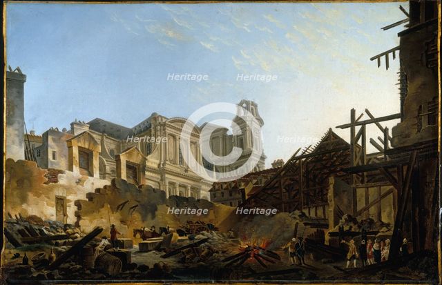Saint-Germain fair after a fire of the night of March 16 to 17, 1762, c1762. Creator: Pierre-Antoine Demachy.