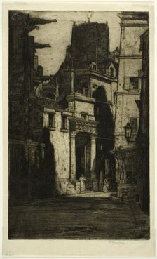 Saint Gervais, Rue des Barres, plate four from the Paris Set, 1904. Creator: David Young Cameron