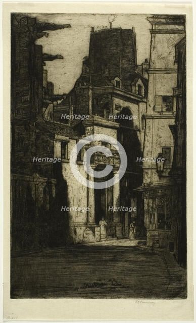 Saint Gervais, Rue des Barres, plate four from the Paris Set, 1904. Creator: David Young Cameron.