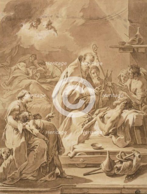 Saint Gilbert Visits the Sick, n.d. Creator: Unknown.