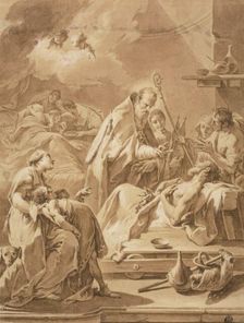 Saint Gilbert Visits the Sick, n.d. Creator: Unknown