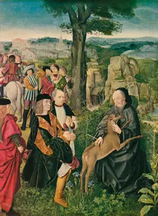 Saint Giles and the Deer c1500, (1909)
