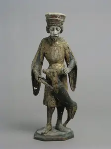 Saint Giles with Wounded Doe, German, 15th century. Creator: Unknown
