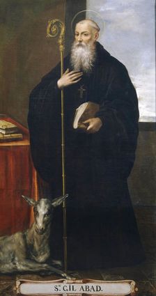 Saint Giles the Abbot, 1616. Creator: Bartolomé Román