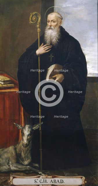 Saint Giles the Abbot, 1616. Creator: Bartolomé Román.
