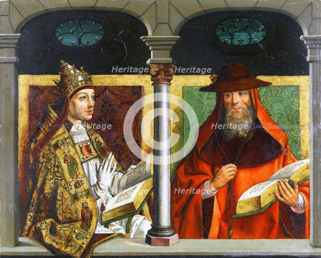 Saint Gregory the Great and Saint Jerome, between c1495 and c1500. Creator: Pedro Berruguete.