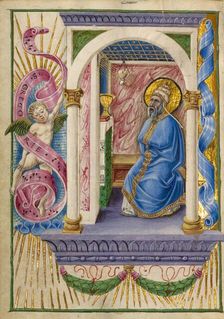 Saint Gregory; Gualenghi-d'Este Hours, about 1469. Creator: Taddeo Crivelli