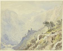 Saint Guilhem le Désert, (1841?). Creator: Carl Morgenstern