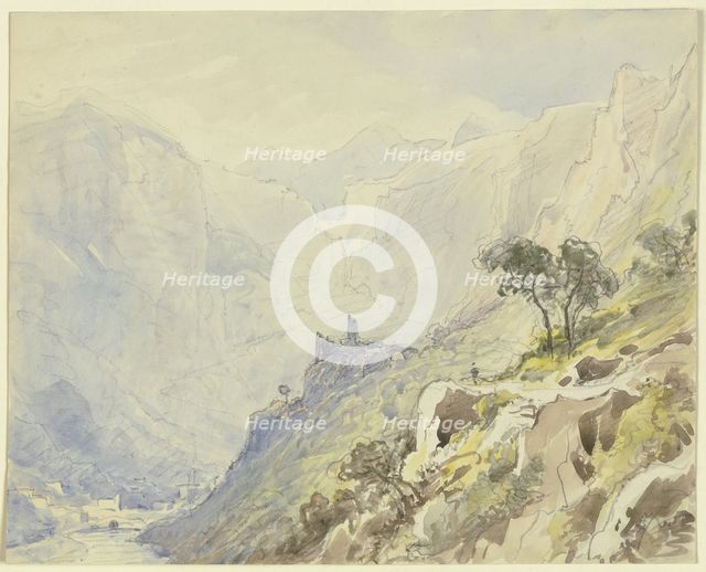 Saint Guilhem le Désert, (1841?). Creator: Carl Morgenstern.