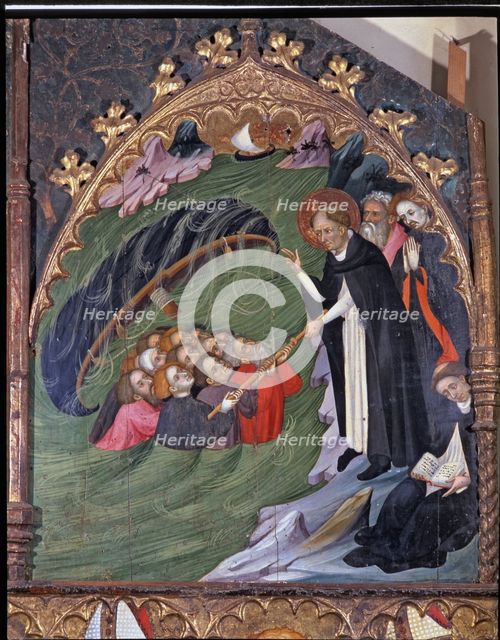 Saint Domingo saving castaways', detail of the altarpiece 'St. Francis and the Franciscan orders'…