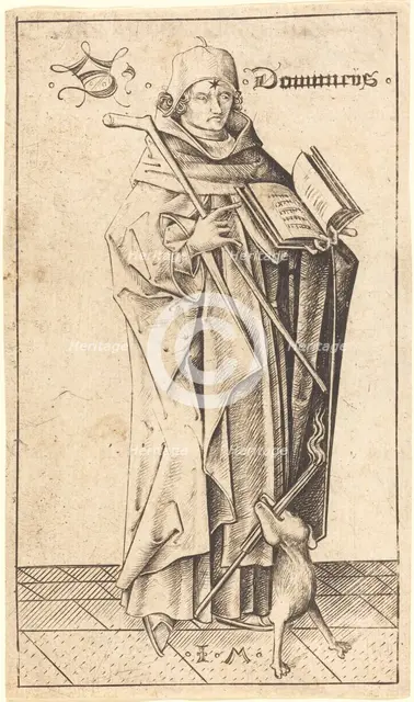 Saint Dominic, c. 1470. Creator: Israhel van Meckenem.