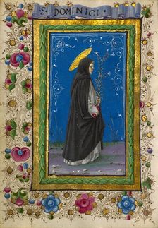 Saint Dominic; Gualenghi-d'Este Hours, about 1469. Creator: Taddeo Crivelli