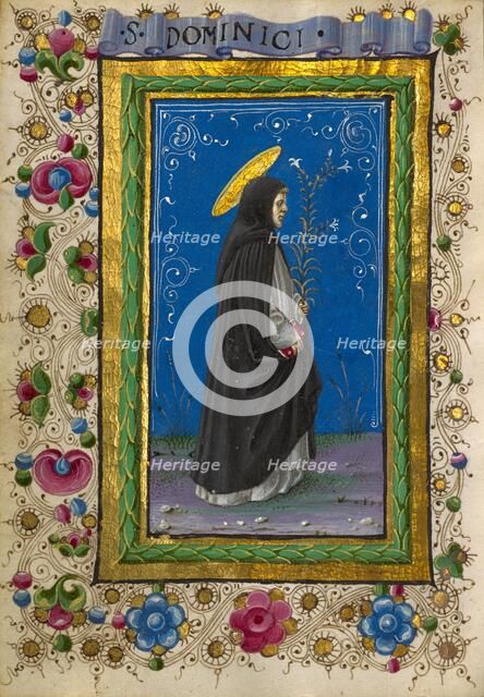 Saint Dominic; Gualenghi-d'Este Hours, about 1469. Creator: Taddeo Crivelli.