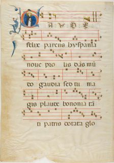 Saint Dominic in a Historiated Initial "G" from an Antiphonary, 1310/15. Creator: Neri da Rimini
