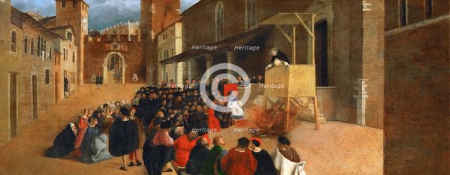 Saint Dominic preaching in Recanati.