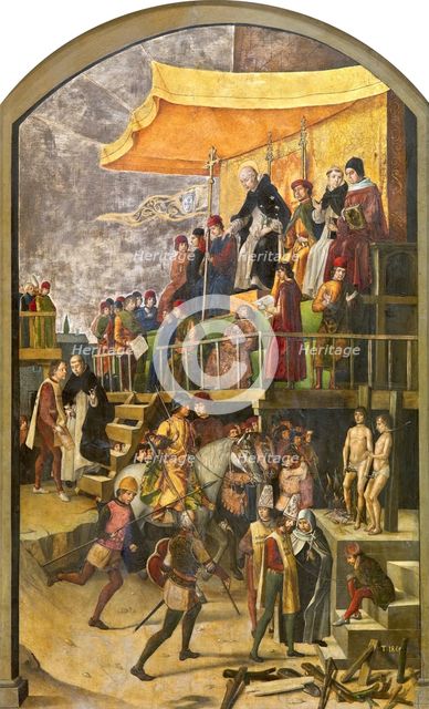 Saint Dominic Presiding over an Auto-da-fe, between c1493 and c1499. Creator: Pedro Berruguete.