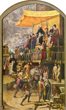 Saint Dominic Presiding over an Auto-da-fe, between c1493 and c1499. Creator: Pedro Berruguete