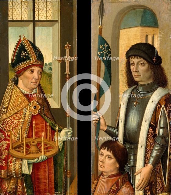 Saint Donatian; Saint Victor Presenting a Donor. Creator: Unknown.