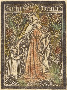 Saint Dorothy, 1460/1480. Creator: Workshop of the Master of the Aachen Madonna