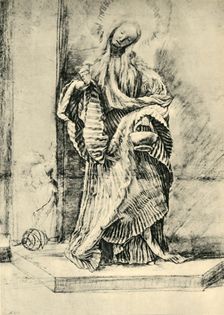 Saint Dorothy with basket of flowers, c1520, (1943). Creator: Matthias Gruenewald