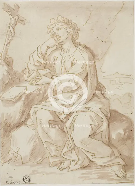 Saint Dorothy Praying in Desert, n.d. Creator: Unknown.