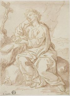 Saint Dorothy Praying in Desert, n.d. Creator: Unknown