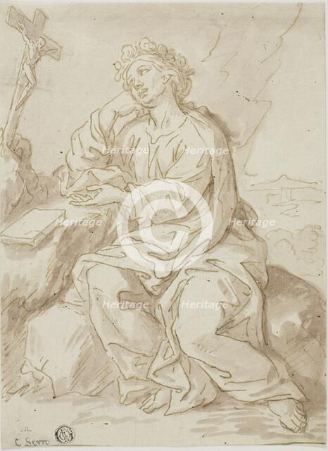 Saint Dorothy Praying in Desert, n.d. Creator: Unknown.