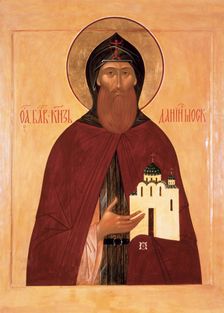 Saint Daniel of Moscow. Artist: Russian icon