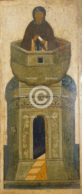 Saint Daniel Stylite. From the Deesis Range, 16th century. Artist: Russian icon  