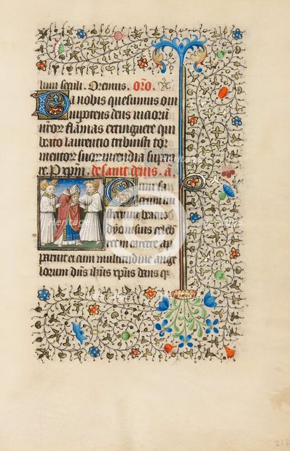 Saint Denis Carrying his Head; Book of Hours, about 1440-1450. Creator: Workshop of the Bedford Master.