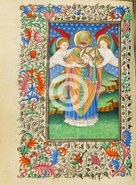 Saint Denis Holding His Head; Book of Hours, about 1430-1440. Creator: Fastolf Master.