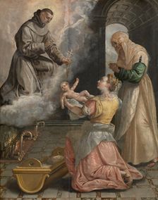 Saint Didacus Brings the Stillborn Girl to Life, c1560-1600. Creator: Martin de Vos