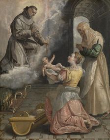 Saint Didacus Brings the Stillborn Girl to Life, c1560-1600. Creator: Martin de Vos