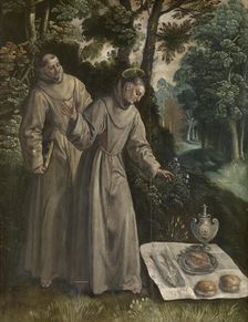Saint Didacus Finds a Miraculous Meal, c1560-1600. Creator: Martin de Vos