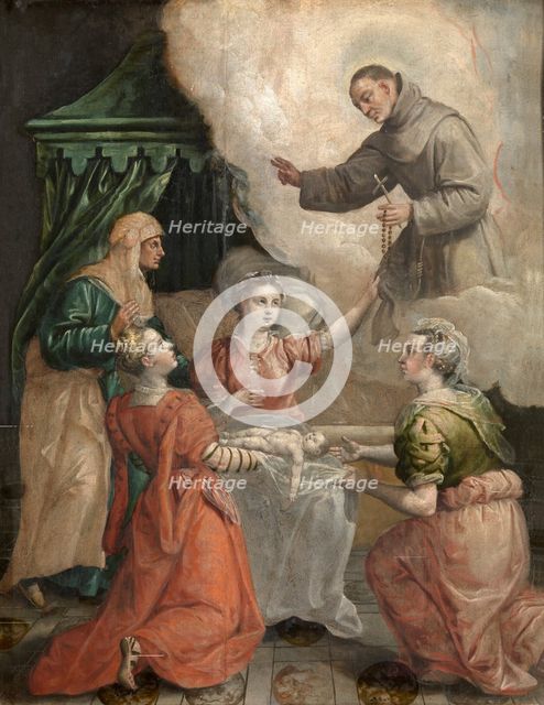 Saint Didacus Helps with a Difficult Birth, c1560-1600. Creator: Martin de Vos.