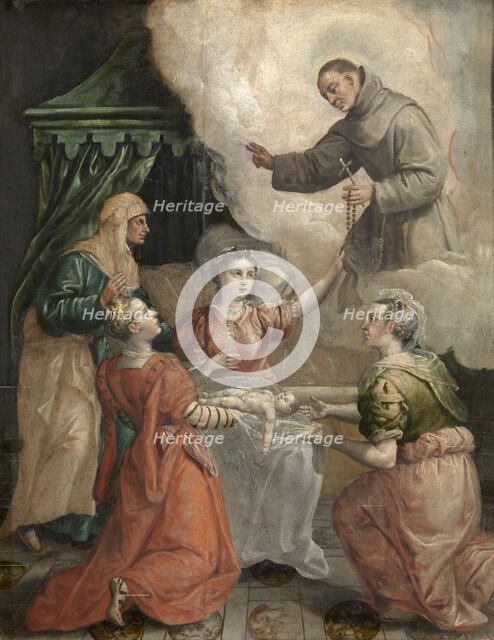 Saint Didacus Helps with a Difficult Birth, c1560-1600. Creator: Martin de Vos.