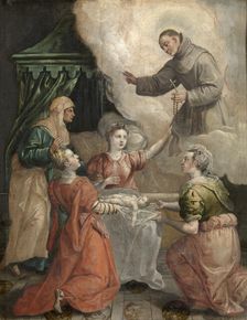 Saint Didacus Helps with a Difficult Birth, c1560-1600. Creator: Martin de Vos