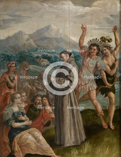 Saint Didacus Preaches in the Canary Islands, c1560-1600. Creator: Martin de Vos.