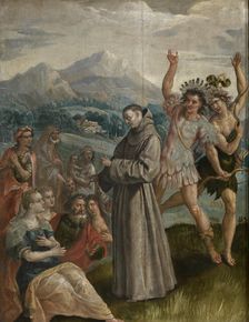 Saint Didacus Preaches in the Canary Islands, c1560-1600. Creator: Martin de Vos