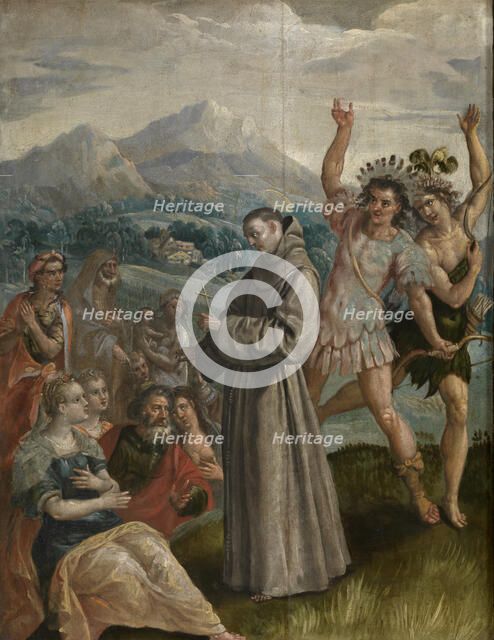 Saint Didacus Preaches in the Canary Islands, c1560-1600. Creator: Martin de Vos.