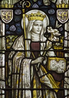 Saint Edeltraud. Creator: Unknown Master