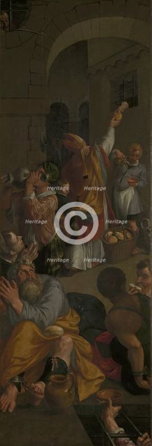 Saint Eligius visits the prisoners, c1588. Creator: Ambrosius Francken I.