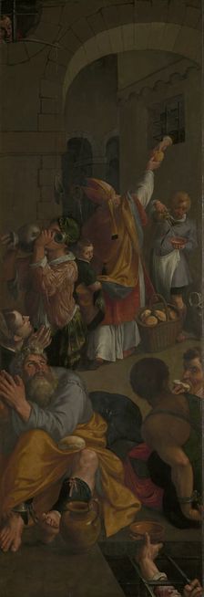 Saint Eligius visits the prisoners, c1588. Creator: Ambrosius Francken I