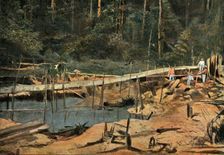Saint-Elie. Le Schluss (Rigole Pour L'Or) (The Sluice, Prospecting for Gold), 1900. Creator: Unknown