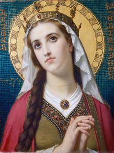 Saint Elizabeth of Hungary, 1879. Creator: Hugues Merle